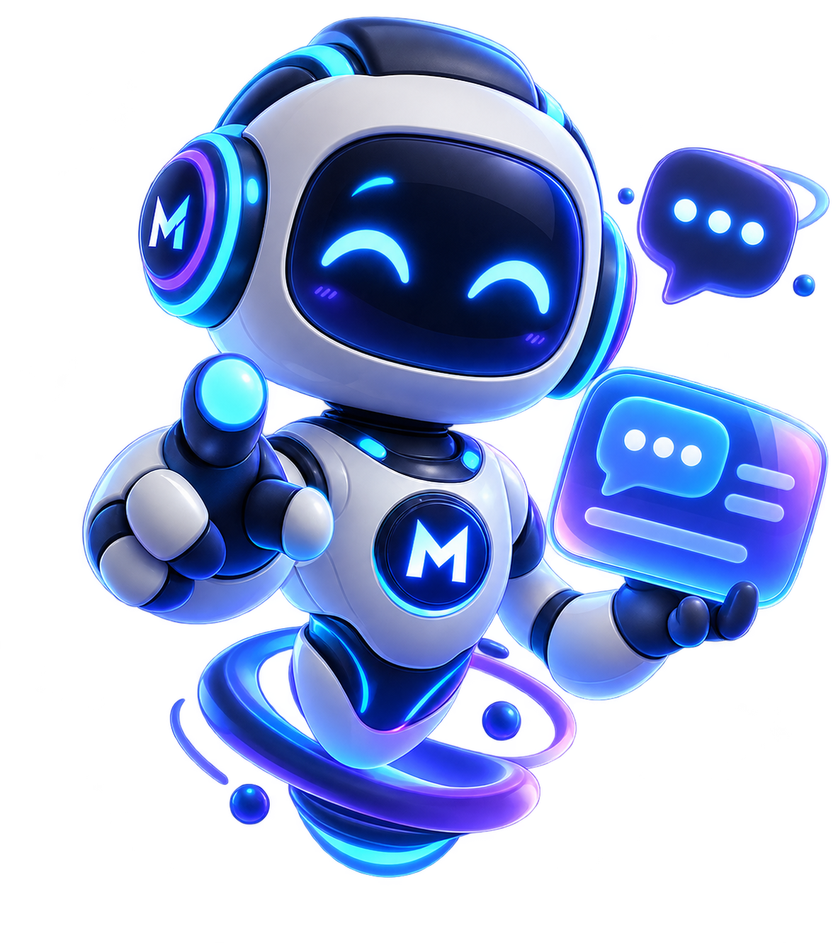 Futuristic AI real estate assistant robot